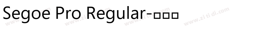 Segoe Pro Regular字体转换